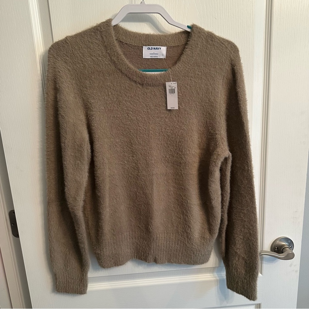 Old Navy Fuzzy Sweater - Taupe - Large